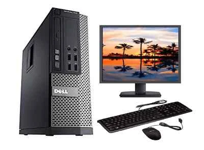 FAST DELL CORE i5 4th DESKTOP SFF PC COMPUTER BUNDLE WIN 10, 8GB RAM, 120GB SSD - Image 1 of 4