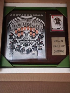 Placa de jugador de campeonato de la Copa LA Kings Stanley 2014 - marco de madera de cerezo de 12""x15 - Imagen 1 de 7