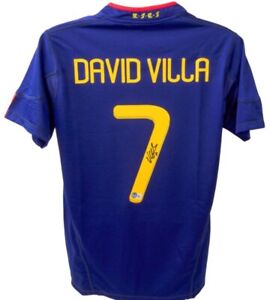 David Villa Signed Netherlands-Spain Adidas Style Jersey Beckett Final Jersey 