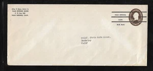 US Precancel Envelope: CA Palm Springs - 3a8 X 30 45; Used (Palm Springs Guide) - Picture 1 of 1