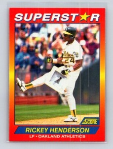1992 Score 100 Superstars #100 Rickey Henderson