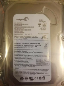 Seagate ST3160215ACE 160GB PN 9CZ012-075 FW 3.ACH ATA 3.5" HD DC 08347 TK - Picture 1 of 2