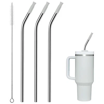 3-Pack Stainless Steel Straws for 40Oz Tumbler, Replacement Straw for Stanley 40 - Image 1 of 4