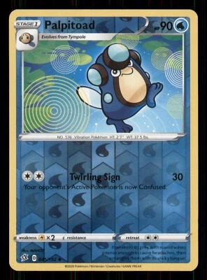 Palpitoad SWSH02: Rebel Clash #045/192 Uncommon Reverse Holo Pokemon LP - Image 1 of 2