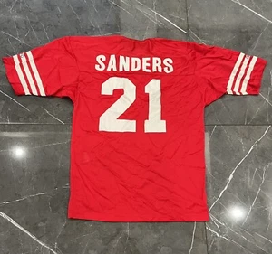 #21 Deion Sanders San Francisco 49ers Vintage Champion Authentic Jersey Size 44 - Picture 1 of 6