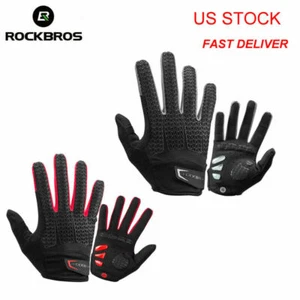 ROCKBROS Windproof Cycling Gloves Touch Screen Riding MTB Bike Bicycle Gloves - Picture 1 of 10