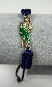 SAINTJUDE BRACELET SAN JUDAS TADEO PULSERA DE HILO Y ORO LAMINADO - Picture 1 of 4