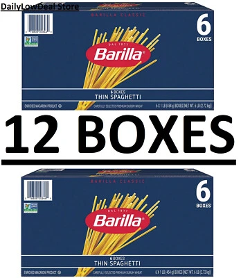 12 BOXES - Barilla Pasta Thin Spaghetti 16 oz (Total 192 oz) - Image 1 of 4