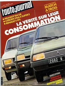 L'AUTO JOURNAL n°8 01/05/1981 R5 TURBO ALFETTA D 104 VISA II R5 GTL - Imagen 1 de 1