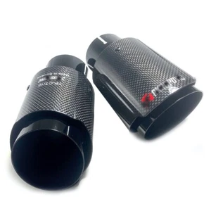 1PCS Glossy Black Carbon Fiber Exhaust Tip 3''/3.5''/4''/4.5''Tailpipe - Bild 1 von 8
