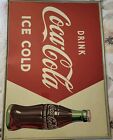 Vintage Drink Coca-Cola Ice Cold Metal Sign