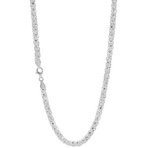 925 Sterling Silver 4 mm Handmade Luxury Designer Chain Lobster Clasp 18 Inches - Picture 1 of 7