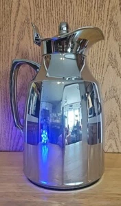 ☕️Alfi Glass Vacuum Insulated Chrome Carafe Pitcher 1.0 Liter Germany 57-065 VTG - Picture 1 of 13