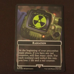 Token FOIL Radiation/Zombie Mutant Double-Sided Token 22 // 7 MTG Fallout PIP NM - Bild 1 von 2