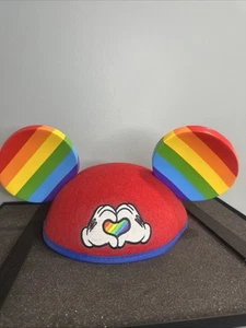 Disney Parks Exclusive Pride Rainbow Heart Mickey Mouse Ears World * - Picture 1 of 5