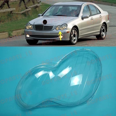 Faro lateral izquierdo lente transparente PC + pegamento para Mercedes-Benz W203 Clase C 2001-07 Foto 1 de 4