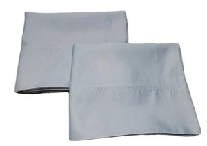 Set of 2 Country Blue Pillowcases By Hotel Style.  20 X 31 Queen - Picture 1 of 7