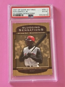 2001 SP Game Bat Milestone #SS-11 Ken Griffey Jr. Slugging Sensations PSA 6 - Bild 1 von 2