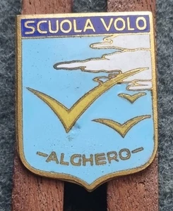 DISTINTIVO AERONAUTICA MILITARE ITALIANA SASSARI "SCUOLA VOLO - ALGHERO" #2 - Picture 1 of 9