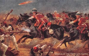 POSTCARD MILITARY CHARGE OF THE FIRST LIFE GUARDS KASSASIN 1882 - Picture 1 of 2