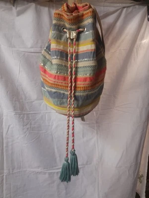 Drawstring Bucket Bag Beautiful Woven Bag - Image 1 of 4