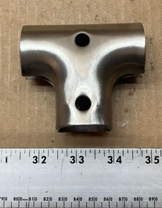 Bus Interior Grab Rail Stainless Steel Clamp Tee New Flyer P/N 8111861 - Picture 1 of 6
