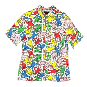 Rara camicia uomo KEITH HARING x H&M Tribe Called Quest con bottoni taglia M nuova con etichette - Foto 1 di 11