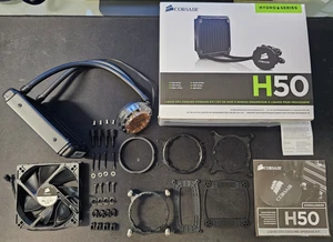Corsair H50 Liquid CPU Cooler Intel LGA 775 1150 1151 1155 1156 1366 AMD AM2 AM3 - Afbeelding 1 van 21