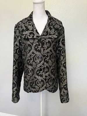 Blazer para mujer Isda And Co negro gris plata cachemira forrado con pinta Foto 1 de 4