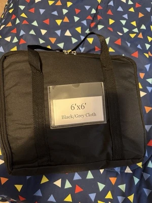 Paño negro/gris 6'x6' 1,8x1,8 m para marco de mariposa superior Foto 1 de 4