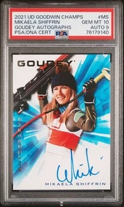 MIKAELA SHIFFRIN 2021 UD Goodwin Champions #GA-MS Goudey Autographs Auto PSA 10 - Picture 1 of 2