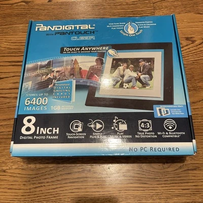 PANDIGITAL WITH PANTOUCH CLEAR 8 INCH DIGITAL PHOTO FRAME 1GB MEMORY NOB - Image 1 of 4