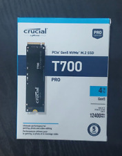 Crucial T700 4TB Gen5 NVMe M.2 SSD - Up to 12,400 MB/s - CT4000T700SSD3 - Fast