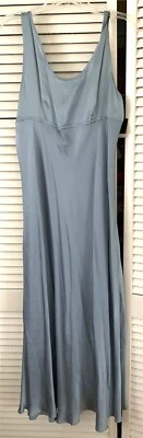 Camisola Valerie Stevens 100% seda azul claro cintilante longa grande L chemise nova com etiquetas - Imagem 1 de 4