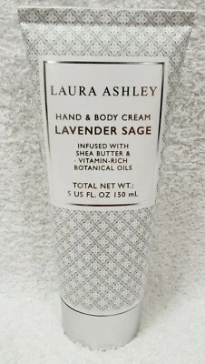 Crema de manos y cuerpo Laura Ashley LAVANDER SALVIA ACEITES DE MANTECA DE KARITÉ 5 OZ/150 ML NUEVA Foto 1 de 4