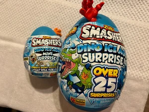 Zuru Smashers Dino Ice Age Surprise Egg Raptor Red/Mini Surprise 25 Surprises - Picture 1 of 1