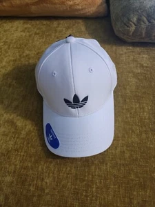 ADIDAS Originals Youth Beacon 5.0 Fit Strap Back Hat Cap Trefoil Logo White - Picture 1 of 5