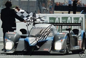Le Mans Drivers David Brabham & Alex Wurz Hand Signed Photo Peugeot 12x8" Ab - Picture 1 of 1