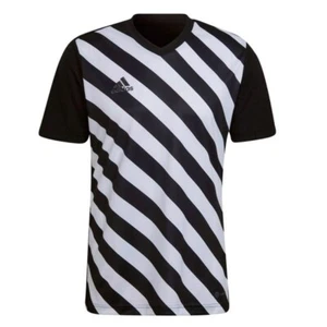 Adidas Entrada 22 Graphic Soccer Black Short Sleeve Jersey Women's Size Small - Picture 1 of 8