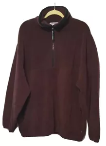 BOCA CLASSICS Herren Large 1/2 Zip Burgundy Heavyweight Fleece Pullover Jacke - Bild 1 von 5