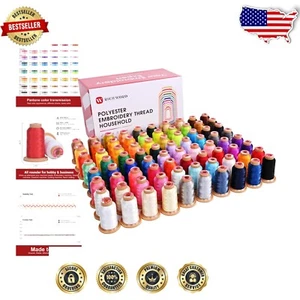 Professional 80 Colors Polyester Embroidery Thread - 800M for All Machines - Picture 1 of 11