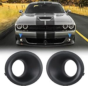 Pair Fog Light For 2015-2022 Dodge Challenger Front Bumper Lamp Cover Bezel Kit  - Image 1 of 4