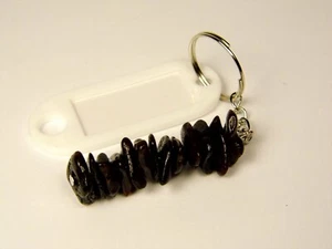 Baltic Amber Keychain Keyring Pendant White With Plastic ID Tag Name Label 1158 - Picture 1 of 6