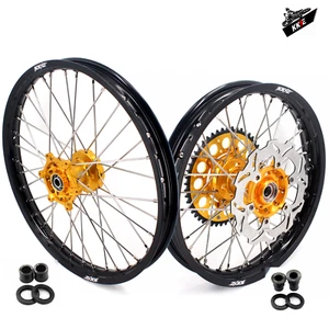 KKE 21in. 18in. Dirt Wheels Rims Fit SUZUKI DRZ400SM 2005-2022 Gold w/ Rear Disc - Bild 1 von 11