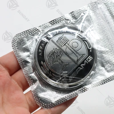 Affalterbach Front Hood 3D Apple Tree Badge For AMG Emblem CHROME BLACK Sticker - Image 1 of 4