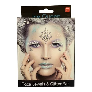 6 x Face Jewels and Glitter Set - Ice Queen - Complete Sets - Fancy Dress - Imagen 1 de 1