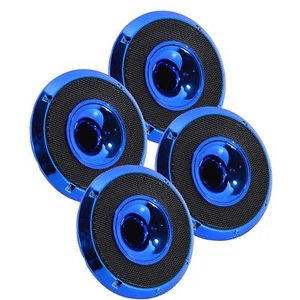 2 Pair of 6.5" 150W RMS 4-Ohm Blue Compression Horn / Coaxial Speakers Audiopipe - Picture 1 of 9