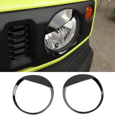 Fit Suzuki Jimny 2019-2020 Left&Right Side Front Headlight Lamp Hood Cover Black Foto 1 de 4