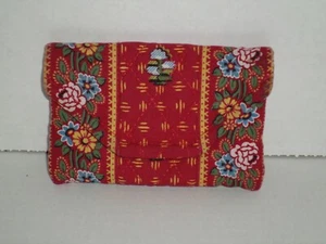 Vera Bradley Provincial Red Credit Card Holder Vintage Rare - Picture 1 of 3