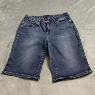 Earl Jean Bermuda Shorts Women's Size 10 Denim Blue Flat Front Pockets Workwear - Image 1 of 4